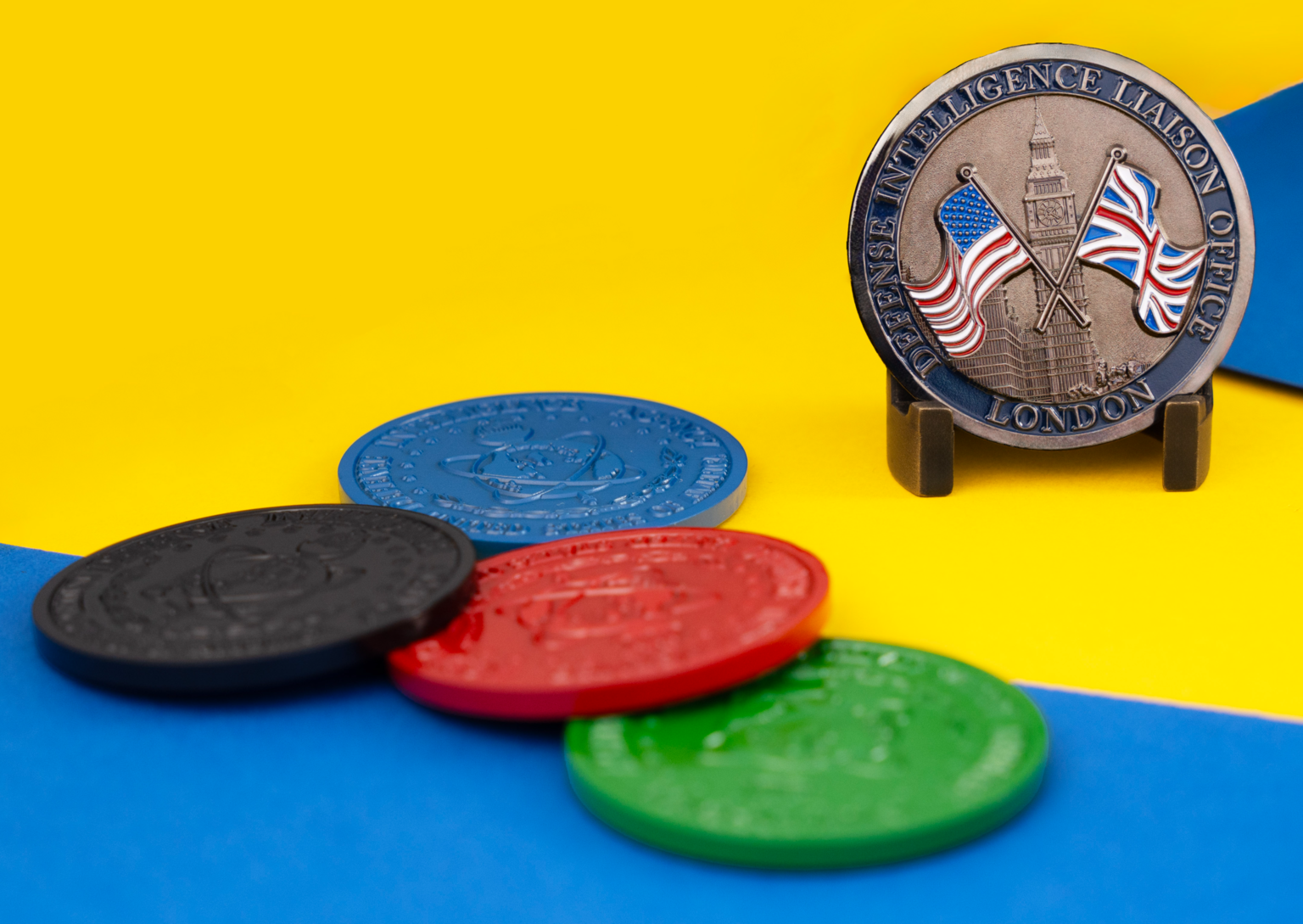 Soft Enamel On One Side - Challenge Coins