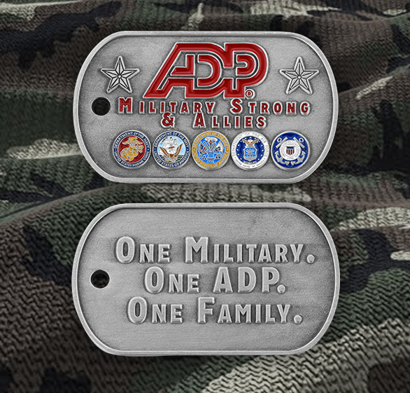ADP Military Strong And Allies - Dog Tags